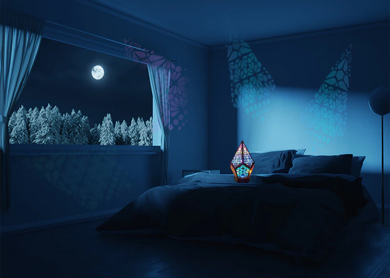lampe LED en bois style boheme - DreamStore360