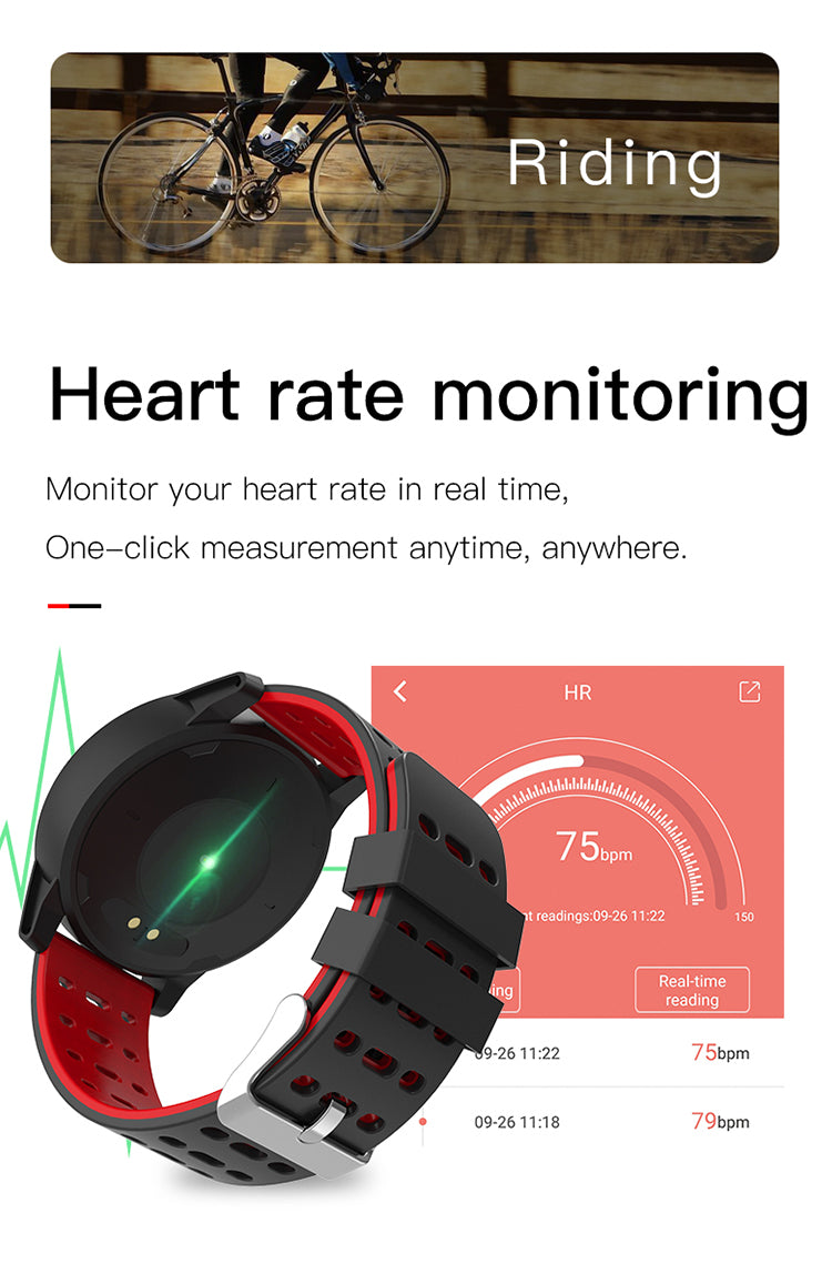 SmartWatch pression artérielle moniteur de fréquence cardiaque - DreamStore360