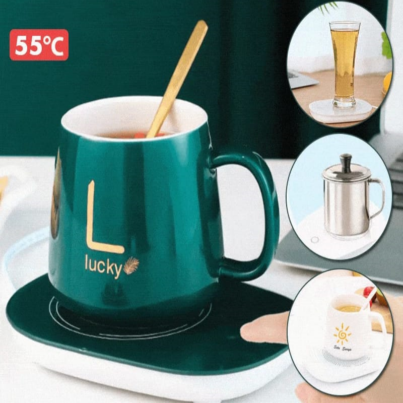 Bloc d'alimentation GENERIQUE Chauffe-tasse avec chargeur sans fil 2 en 1  tasse chauffante chauffe-tasse pour bureau à domicile