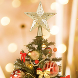 Arbre de Noël lumineux à projection étoile - arbre de noël blanc