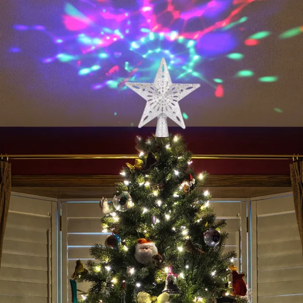 Arbre de Noël lumineux à projection étoile