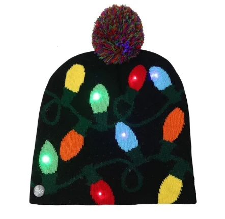 bonnet de noel lumineux led 1