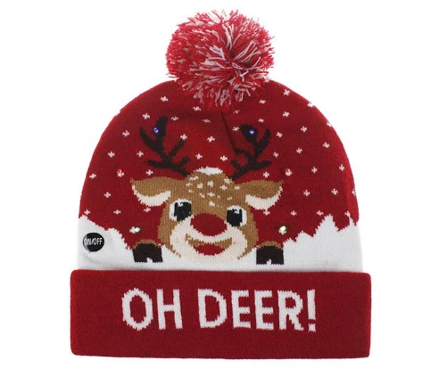 bonnet de noel lumineux led 5