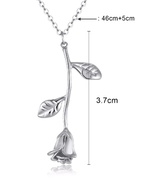 collier rose fleur 10