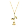 collier rose fleur 9