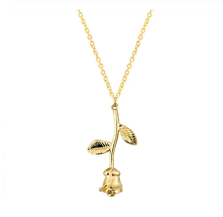 collier rose fleur 9