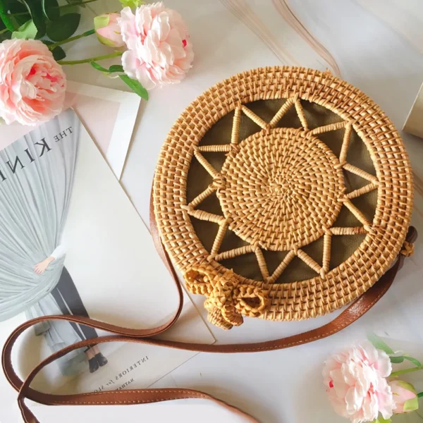 sac bali boheme rond en rotin avec etoile 7 sac bali boheme rond en rotin avec etoile 7