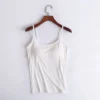 debardeur femme avec soutien gorge integre blanc lait