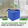 Chiffon microfibre Éclatix haute absorption pour un ménage sans trace