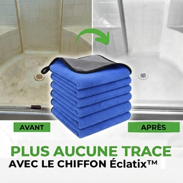 Chiffon microfibre Éclatix haute absorption pour un ménage sans trace
